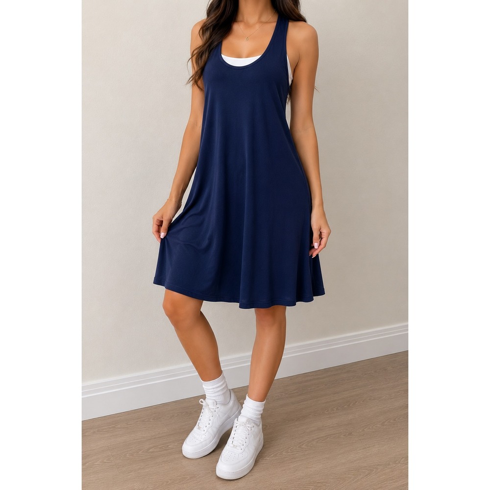 Express Women's Naby Blue Racerback Swing Dress Sleeveless Stretch Size (S)